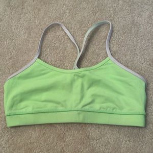 Women’s Lululemon Flow Y Neon Green Racerback Sports Bra size 10